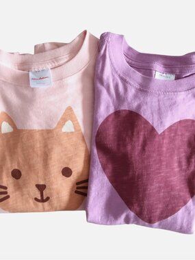 Hanna Andersson Girls Long Sleeve Shirt LOT Size 110 Size 5 Long Sleeve Shirts